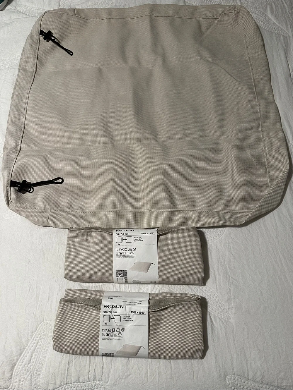 IKEA FRÖSÖN Beige Outdoor Cushion Covers